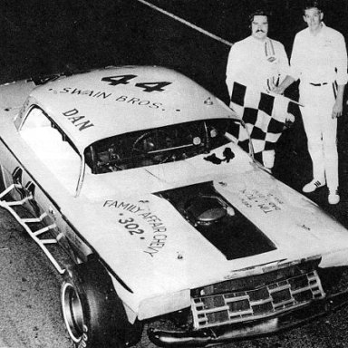 Dan Swain at Spencer Speedway, 1972