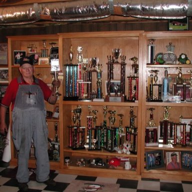 Monk Tate And His Nascar Trophys
