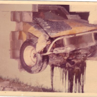 Opel out wall @ Memorial Stadium Daytona Beach 1972