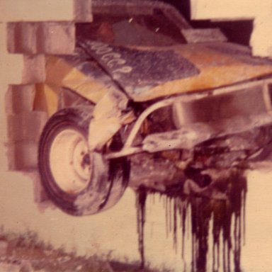 Opel threw the wall @ Memorial Stadium 1972