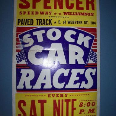 Spencer Speedway stock car poster