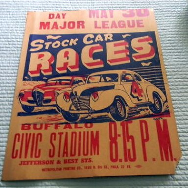 Stock Car Poster Buffalo Civic Stadium