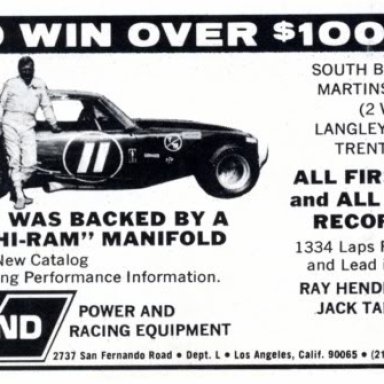 "Rapid Ray" Hendrick  Ad