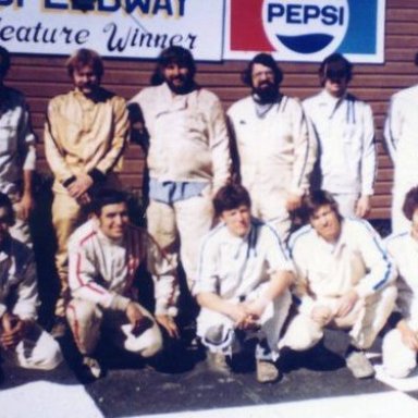 Late Model drivers pose @ Brookfield Speedway (NY)