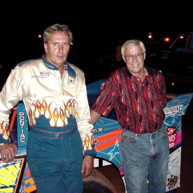 Jack Pennington and Slick Gibbons put on many battles during their careers. They are seen here at Sumter Speedway.