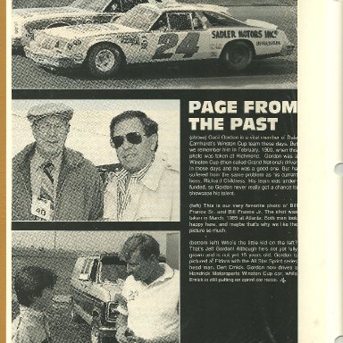 Page from the past. Jeff Gordon in bottom photo.