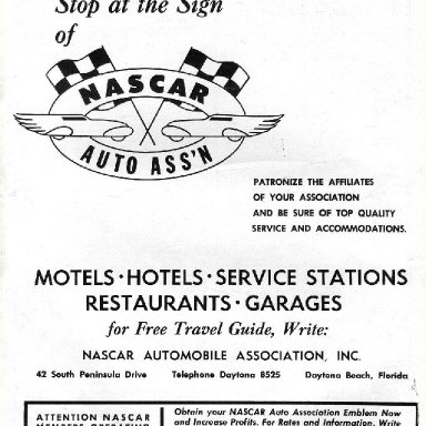 1955 Nascar Program Ad