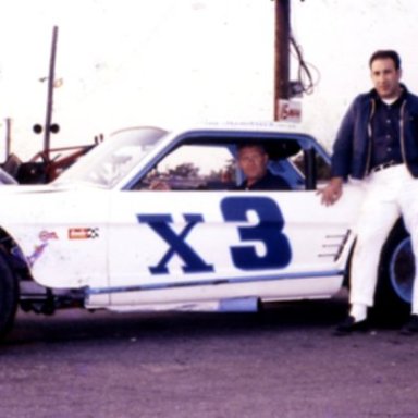 Tony Ferrante and Jim Hendrickson Mustang Late 1960"s at Islip Speedway