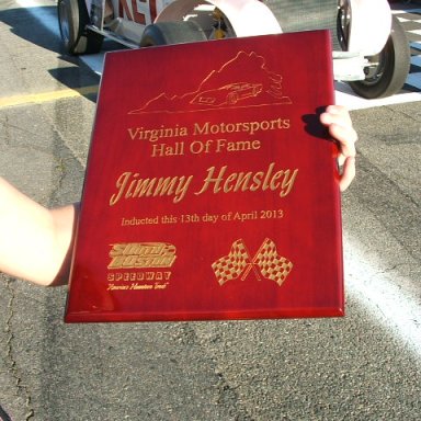 Jimmy Hensley Induction Plaque