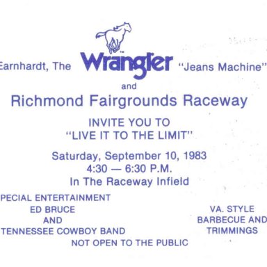 Dale Earnhardt Invitation