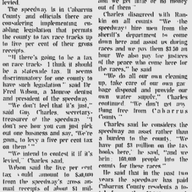 1969 Charlotte Tax Squabble