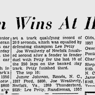 1959 Hickory Junior Johnson