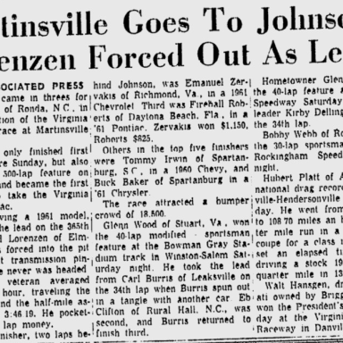 1961 Martinsville Junior Johnson