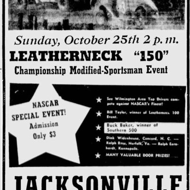 Jacksonville Speedway - October 25, 1964