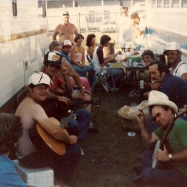 Race Fans enjoying infield pleasures