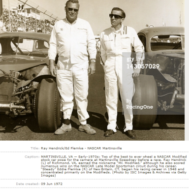 Steady & Rapid Share Martinsville Front Row - 1972