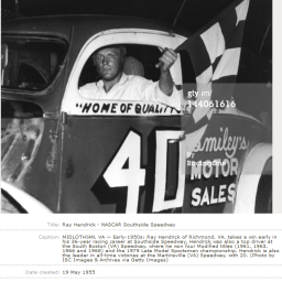 Ray Hendrick with Southside Checkers - 1955