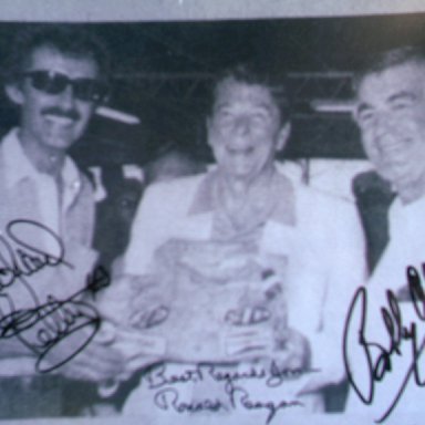 Petty, Reagan and Allison-Daytona, 1984.