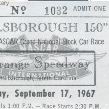 Hillsborough 150 Race Ticket