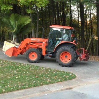 Glen Wood on tractor