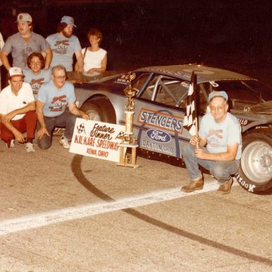 Feature Win (#76), 100 Lap Dayton 100, Kil-Kare Speedway, Jun 8, 1984