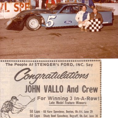 Feature Win (#78),  50 Lap, Shadybowl Speedway, June 30, 1984