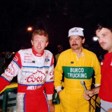 Bill Elliot, John Vallo, Columbus Motor Speedway 1988