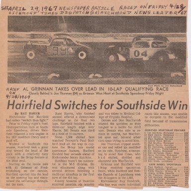 HAIRFIELD SWITCHES FOR SOUTHSIDE WIN PHOTO #1  190