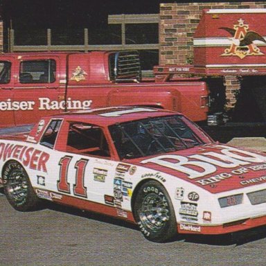 ANHEUSER-BUSCH SHOW CAR TEAM POST CARD (FRONT PHOTO #1A DW  ENLARGED)