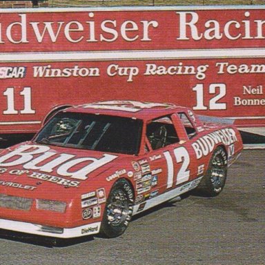 ANHEUSER-BUSCH SHOW CAR TEAM POST CARD (FRONT PHOTO #1B NEIL B.  ENLARGED)