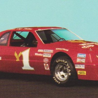 WINSTON CUP SERIES NUMBER 1 SHOW CAR FORD THUNDERBIRD POST CARD OO6C LEFT