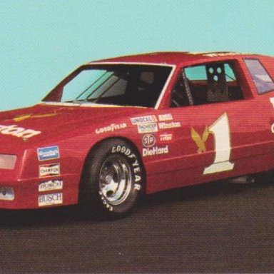 WINSTON CUP SERIES NUMBER 1 SHOW CAR CHEVROLET MONTE CARLO POST CARD OO6D RIGHT