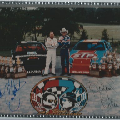 Petty Earnhardt Picture signed