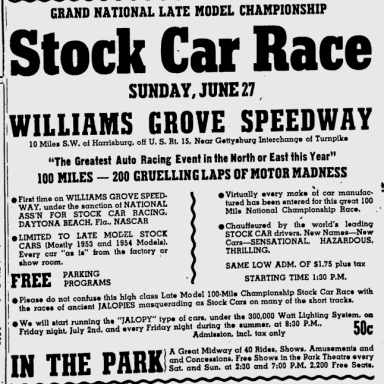 1954 Williams Grove ad