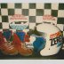 #7 ALAN  KULWICKI ZEREX RACE HELMET, RACE SHOES 04 004