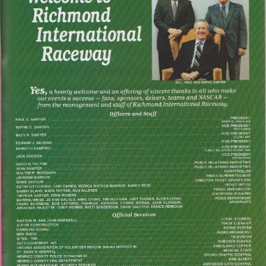 MILLER GENUINE DRAFT 400 RACE PROGRAM,SEPT.10,1994,RIR,HENRICO COUNTY,VA. 001