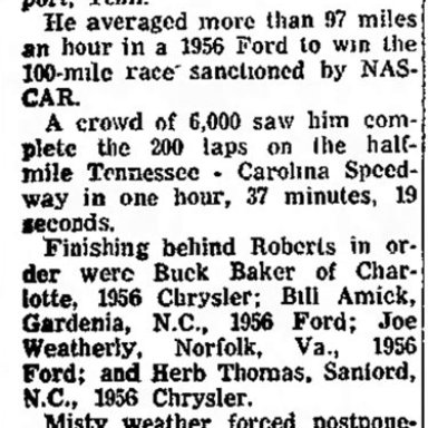 October 7, 1956 Newport TN