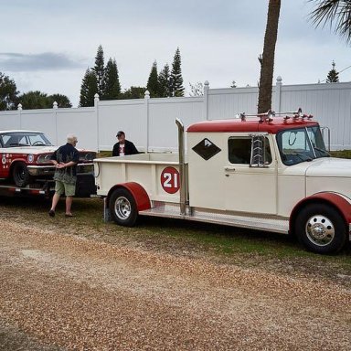 Cool ride with a real cool car on the trailer