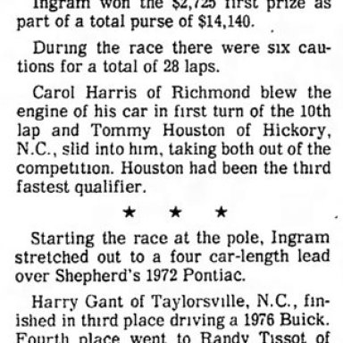 1977 Eastern 150 - Jack Ingram