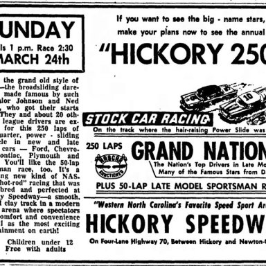 1963 Hickory 250