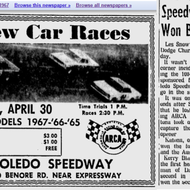 1967 Toledo ARCA race