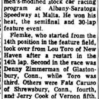 May 13, 1966 Albany-Saratoga - Ed Flemke