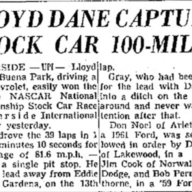 May 21, 1961 Riverside 100