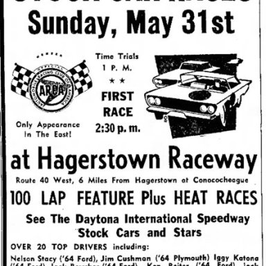 May 31, 1964 Hagerstown Raceway