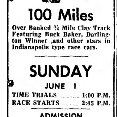 June 1, 1952 Charlotte Speedway