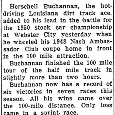 June 4, 1950 Hamilton County Speedway