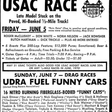 June 5, 1970 KK Sports Arena