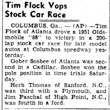 June 10, 1951 Columbus Speedway