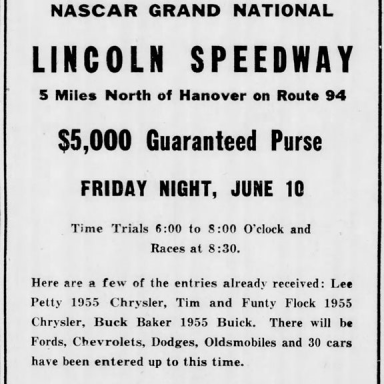 June 9, 1955 Lincoln Speedway