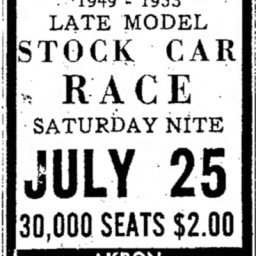 July 25, 1953 Akron Rubber Bowl
